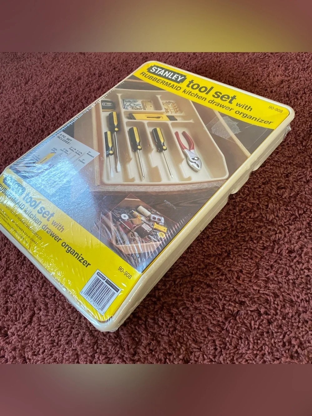 Stanley Tool Set 8 Piece Rubbermaid Organizer Vintage 90s Kitchen New